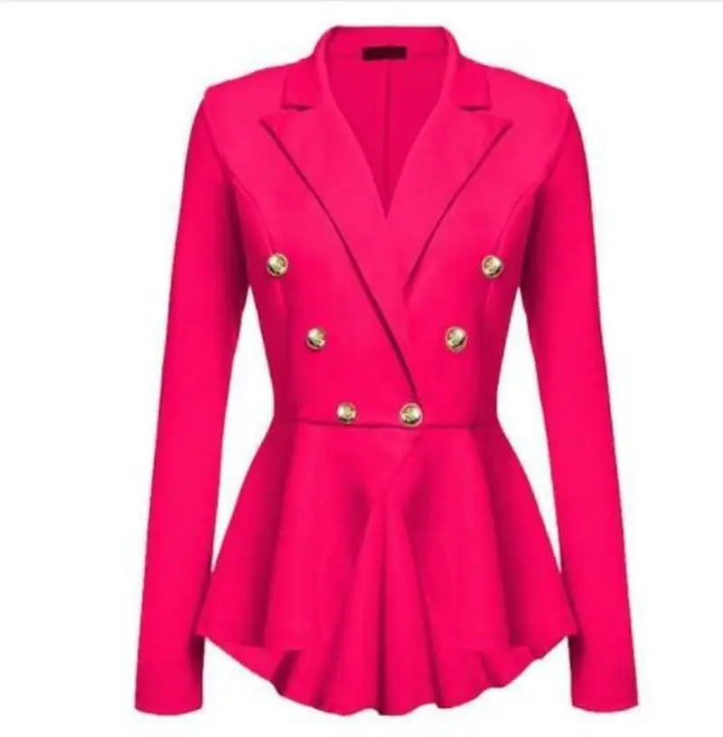 

ZOGAA Autumn Women Short Blazer Coats Winter Women's V-Neck Slim Solid Office Lady Jackets Elegant Female Button Short Overcoats