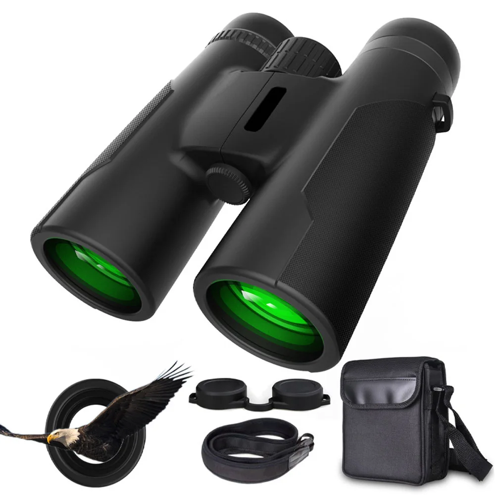 

SUNCORE12x42 HD High Power Binoculars BAK4 Prism Multi-Layer Green Coating Waterproof Portable Telescope Outdoor Camping Hunting