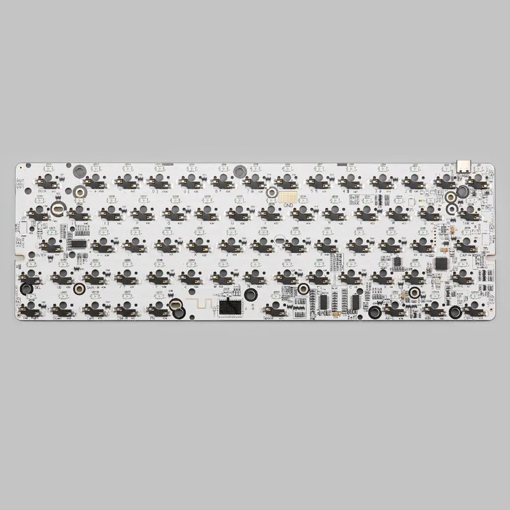 KBDfans Новое поступление GK64 pcb RGB 60% 64 клавиши Горячая замена PCB diy механическая клавиатура hotswap разъем