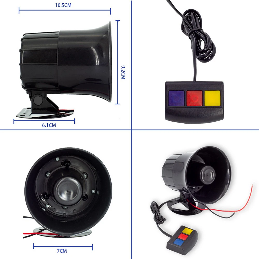 Мини-автомобиль 3 тона громкий гудок динамик мотоцикл мегафон 110 дБ супер для