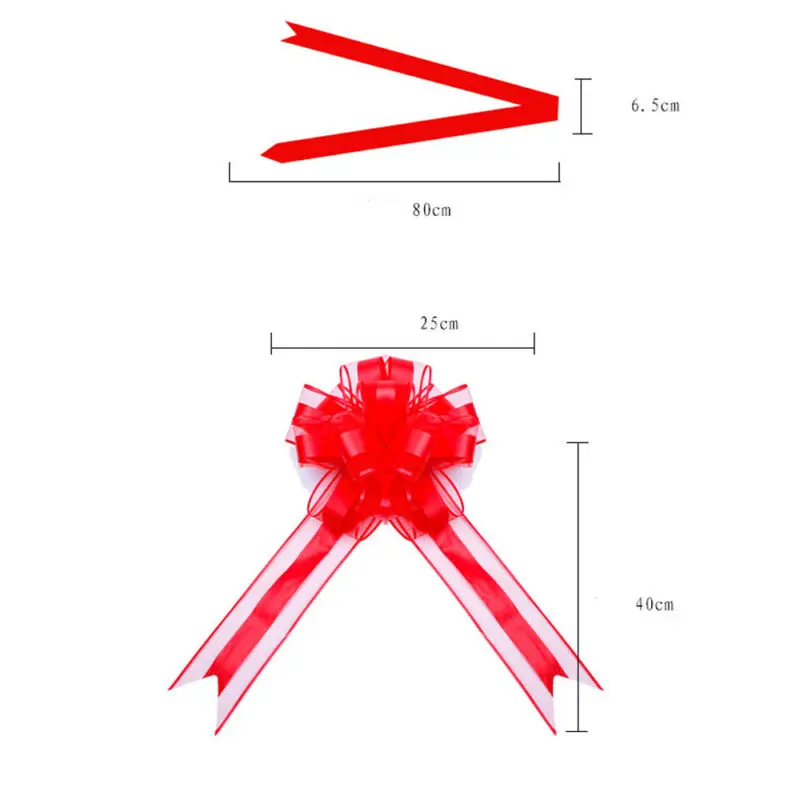 

Organza Yarn Pull Bow Ribbon Xmas Gift Wrap Wedding Party Flowers Decor 10pcs