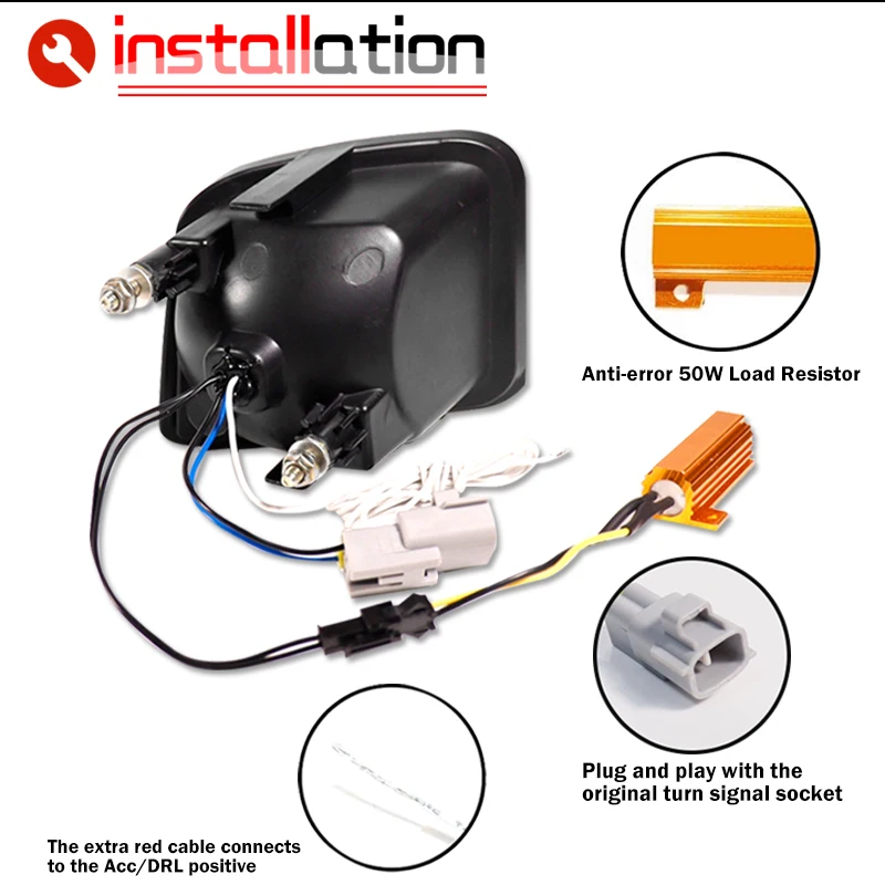 IJDM Switchback янтарно-желтый светодиодный фонарь переднего поворота для Subaru WRX и STi.
