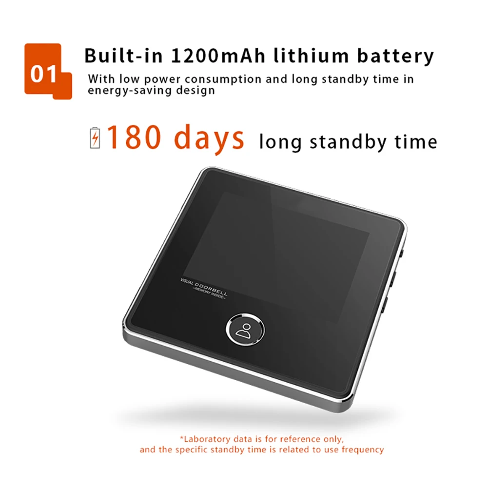 

3 Inch LCD Screen Peephole Video Doorbell Viewer Long Standby 120 Degree Angle Infrared Night Vision for Home Security