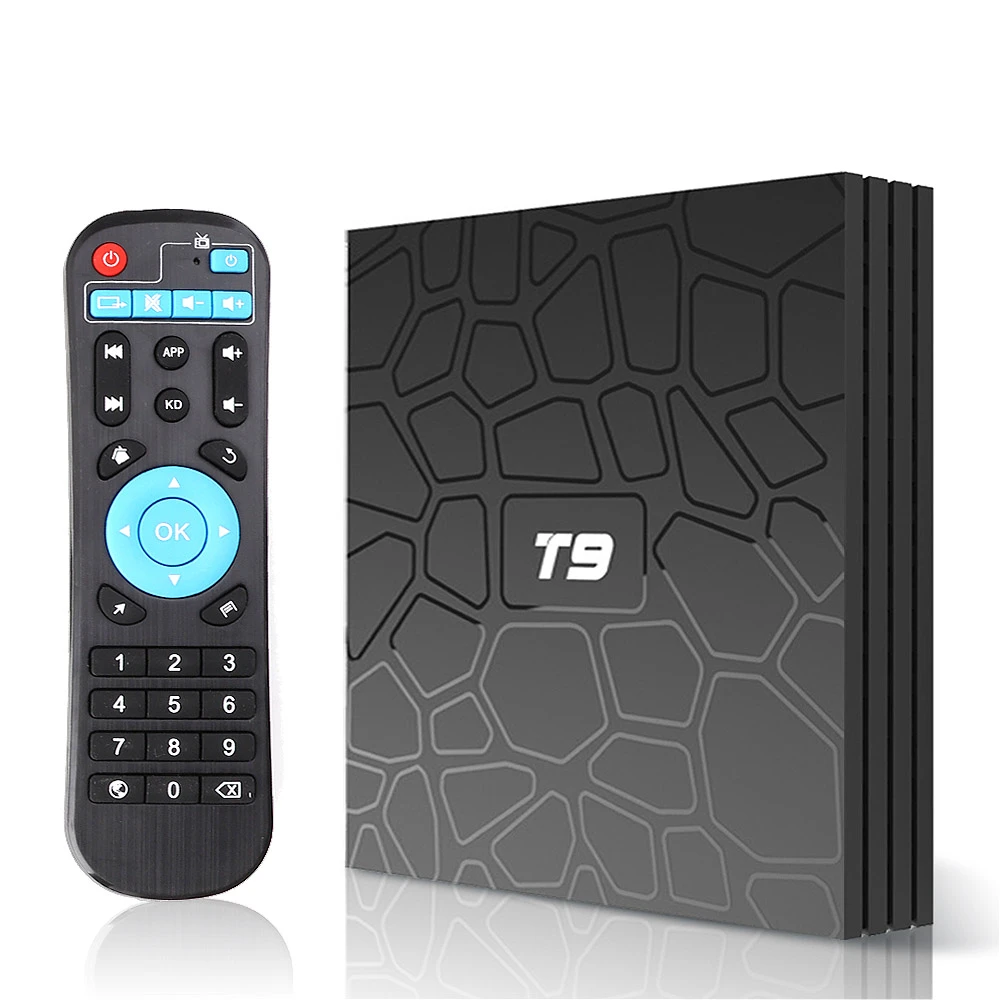 T9 ТВ приставка Android 9 0 RK3328 Четырехъядерный 4G 32G 64G 2G 16G WiFi HD 3D 4K H.265 BT смарт