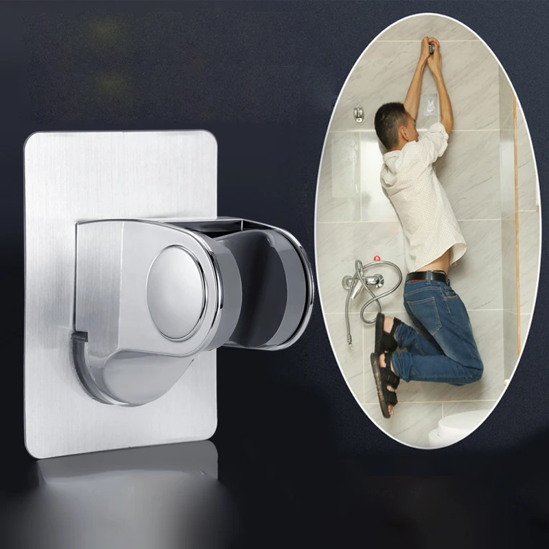 Регулируемый самоклеящийся ручной хромированный полированный держатель для