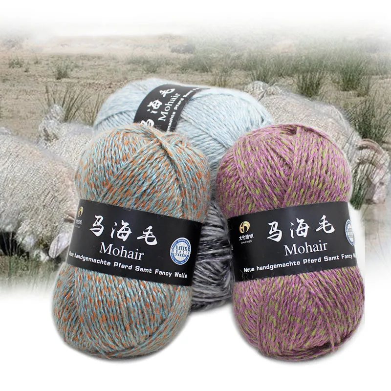 100 г/шар Ангола влюбленная мохеровая шерстяная пряжа для вязания крючком свитера