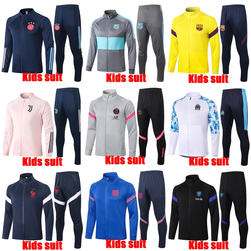 

2021 2022 Netherlands England France Marseille Ajax Kids suit jacket Tracksuit training suits SurvÃªtement