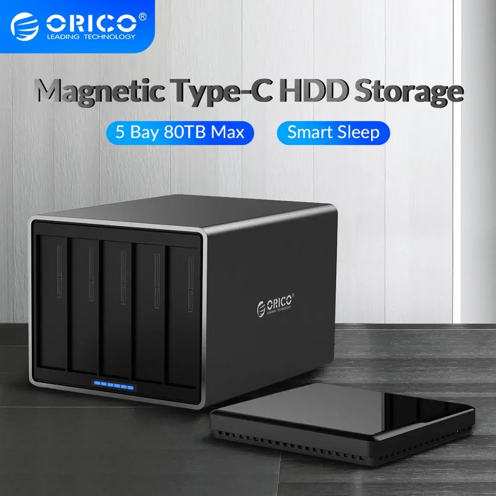 ORICO NS Series 5 Bay 3 ''Type C док-станция для жесткого диска алюминиевая 5gbps 80 ТБ корпус