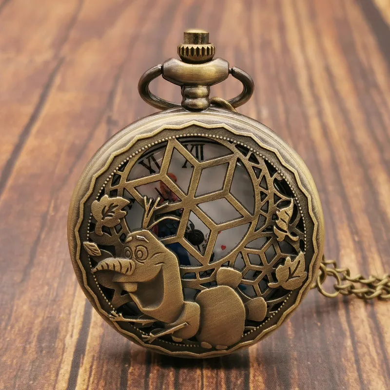 Модные Классические кварцевые карманные часы в стиле ретро из фильма Холодное