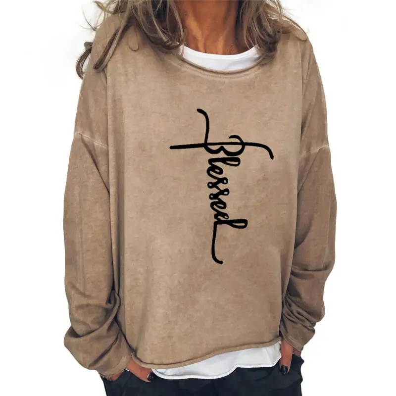 

Women Ladies Causal Outfit Sportwear Sweater Spring Fall Letter Print Hooded Top