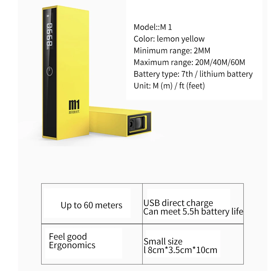 M1-40 40 метров высокоточный лазерный дальномер инфракрасный мини комнатный