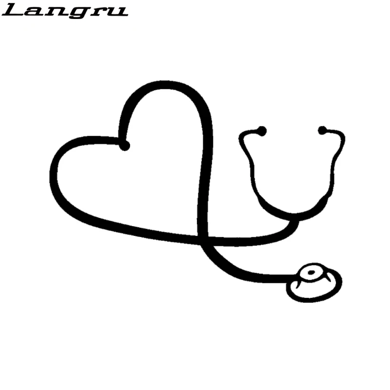 Langru 16*12 см на сердце медсестры доктора стетоскоп искусственная виниловая