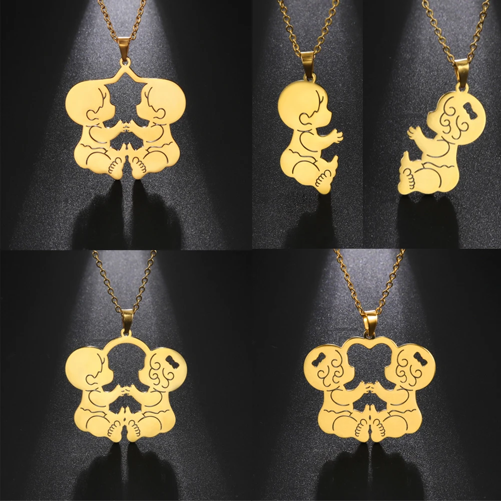 Ожерелье для мальчиков и девочек ожерелье новорожденных ребенок золотой цвет