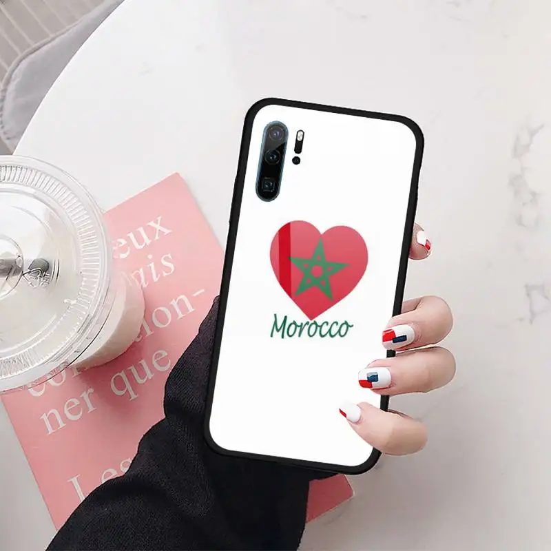 

Morocco Flag Coat Of Arms Symbol Phone Case Tempered glass for Huawei Honor 7A 8X 9 10 V10 Mate 10 20 pro lite