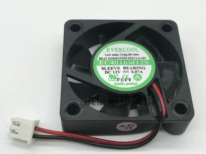 Вентилятор охлаждения сервера EverCool EC4010M12S постоянный ток 12 В 0 07 А 40x40x10 мм 2