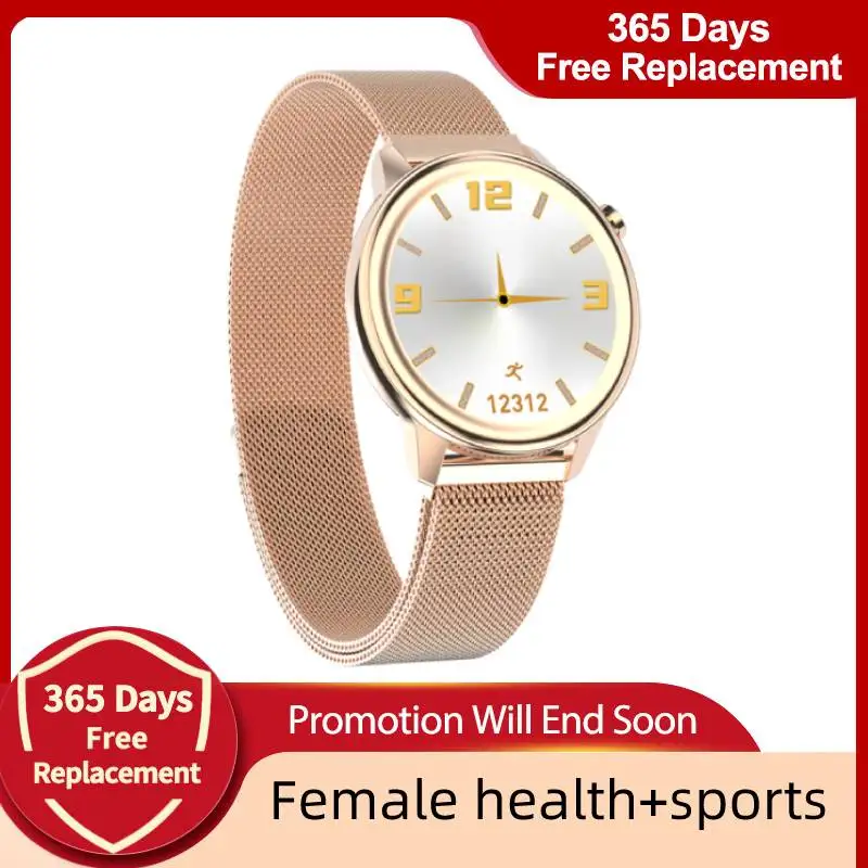 

Умные часы для женщин, фитнес-браслет с функцией измерения температуры тела, пульса дыхания, напоминания о звонках