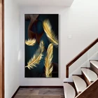 EECAMAIL Роскошная алмазная живопись с перьями, полная Алмазная вышивка, крыльцо, вертикальная версия, алмазная вышивка крестиком, европейский стиль