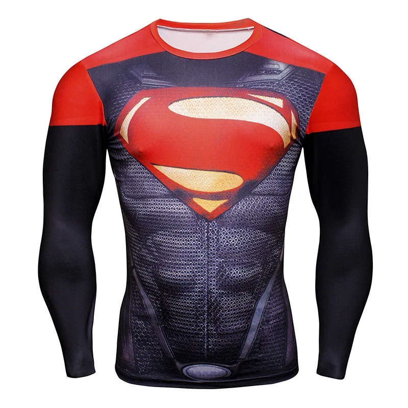 

Superman Sport Suits Rashguard Jiu Jitsu Truien Panty Broek Running T-shirt Bjj Boksen Sets Gym Training Muay Thai Mma fightwear