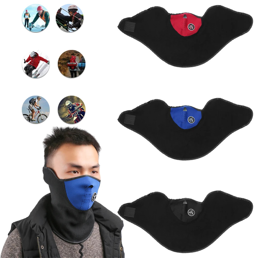 1 шт. новая зимняя Лыжная маска унисекс на половину лица мотоциклетная Теплая