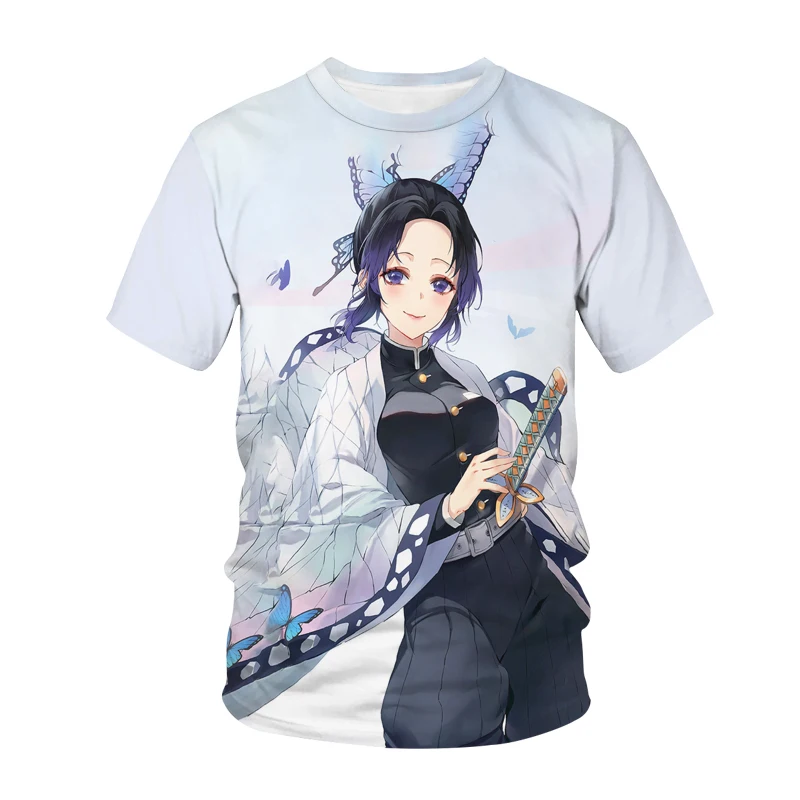 

Japanese Anime Kimetsu No Yaiba Demon Slayer T-Shirt Kawaii 3D print Children T shirt For Boys Girls T-shirt Kids clothing Tops