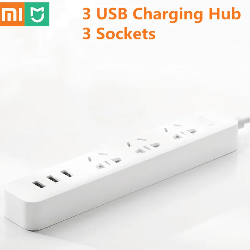Оригинальный удлинитель питания Xiaomi Mijia Smart Power Strip 3 2 А USB порты быстрой зарядки +