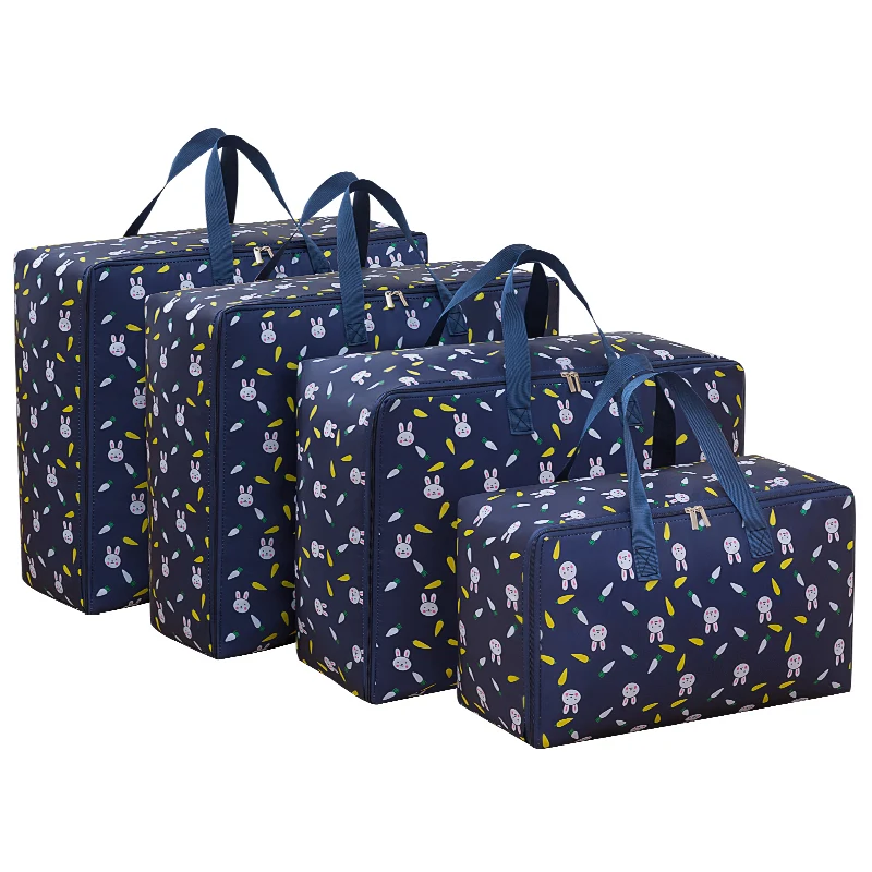 

4 PCS/SET Wardrobe Printed Storage Bags Oxford Fabric Clothing Organizer Bag Cartoon Toy Storage Bags Home Storage Organizer