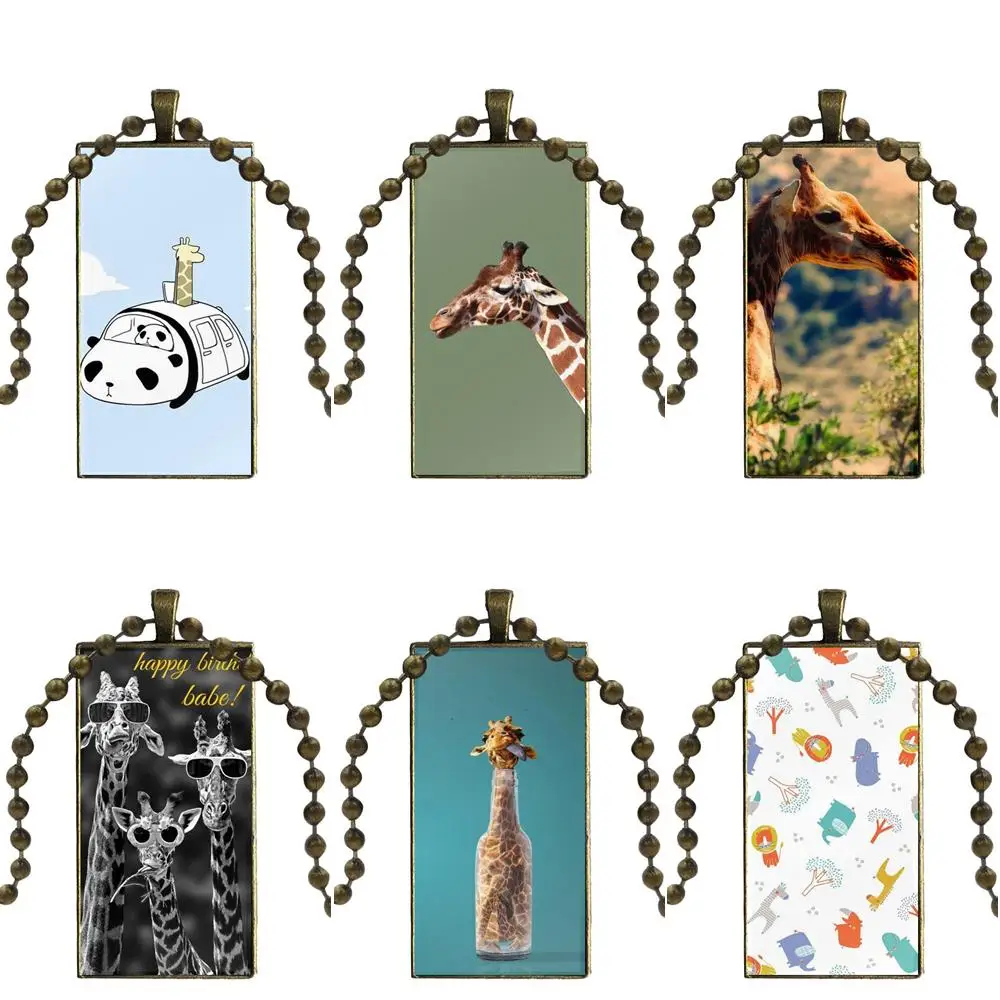 Стеклянный кулон ожерелье ручной работы полукулон прямоугольное для женщин и