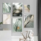 Настенная картина с тропическими растениями и сушеными листьями, настенное искусство с изображением солнечного света, скандинавские постеры и принты для декора гостиной