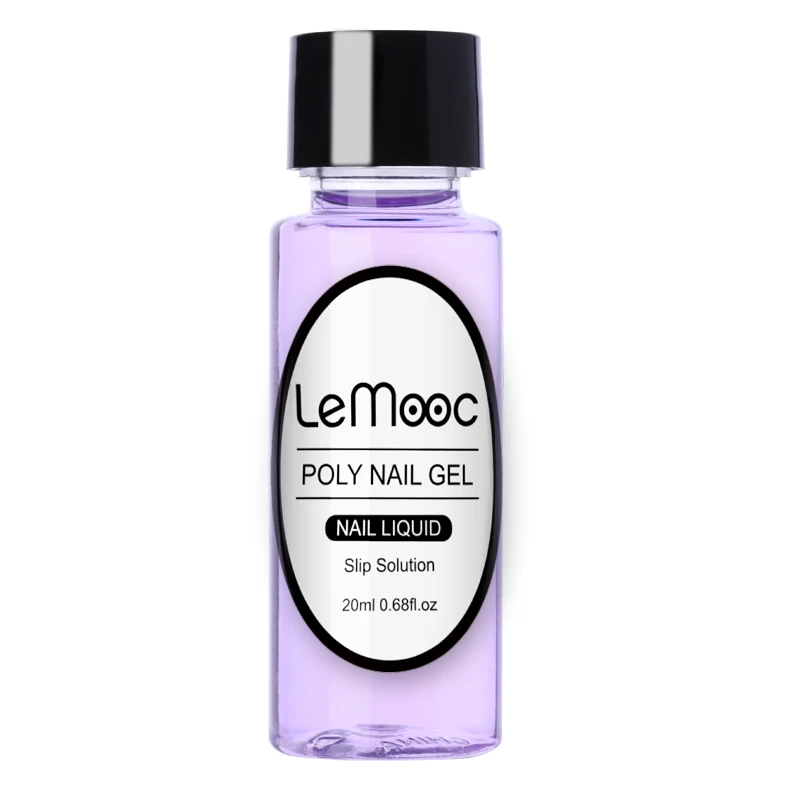 20ml Slip Solution LEMOOC, 5 г, удлиняющий УФ-желе, полистроительный гель для наращивания пальцев, Кристальный гель для дизайна ногтей, 20 мл, жидкий раствор для выскальзывания ногтей - Цвет: 20ml Slip Solution