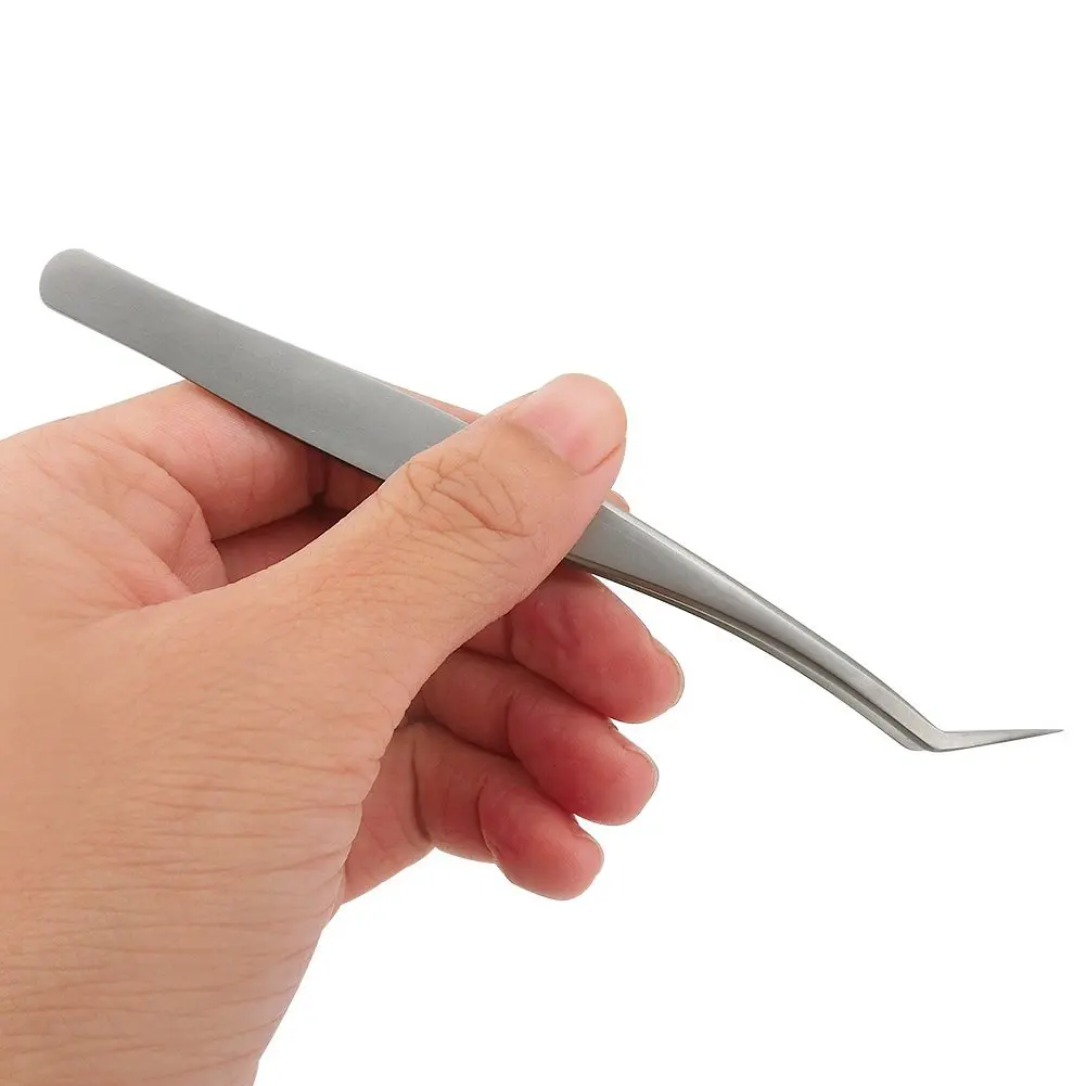 Пинцет для наращивания ресниц THINKSHOW розовый/серебристый/цветной прямой