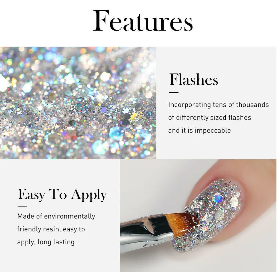 1 шт. УФ-гель для ногтей Гибридный лак Алмазный блестящий гель блеск основа УФ