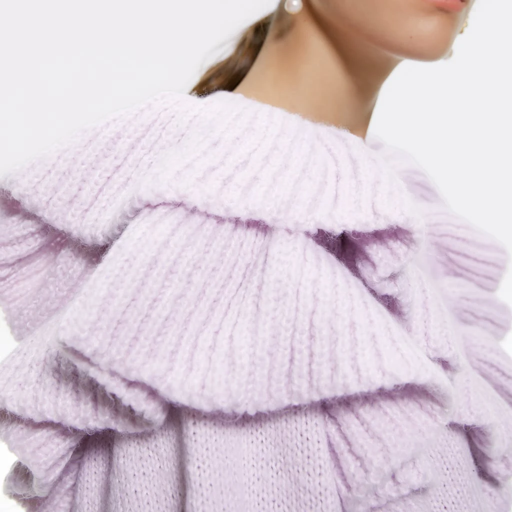 ZA модный розовый осенний зимний женский свитер осенний модный Повседневный корейский вязаный пуловер свитер с длинными рукавами верхняя одежда