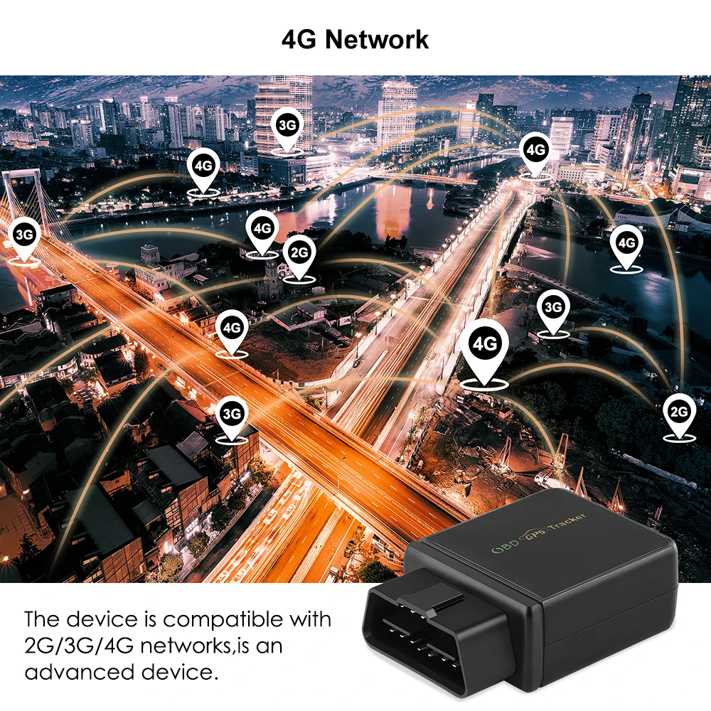 4G OBD GPS трекер OBD2 автомобильный локатор слежения в реальном времени голосовой