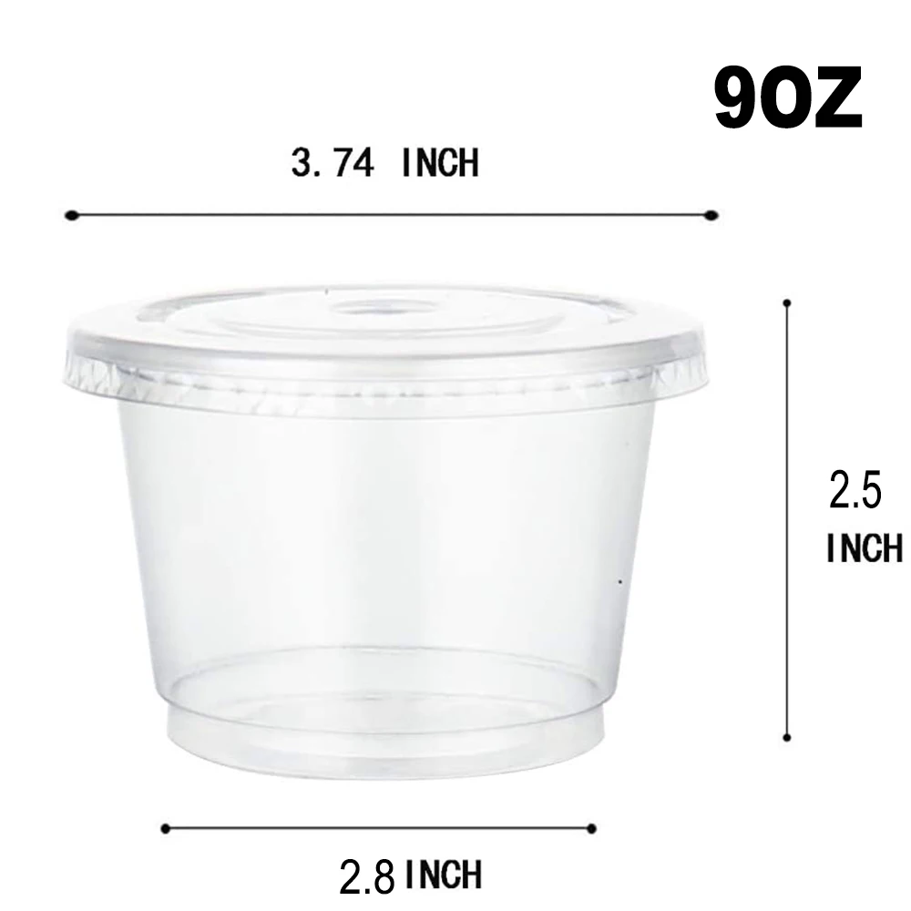 Прозрачный одноразовый пластиковый стаканчик с плоской крышкой 300 мл детский