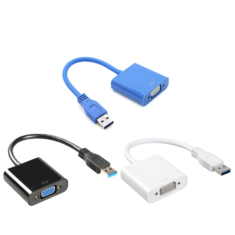 Адаптер USB VGA 1080P мультидисплейный преобразователь видеокарты для Windows 7 8 1 10