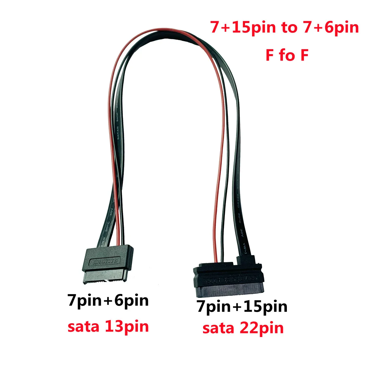 Адаптер для кабеля Slim Line 13-pin SATA female к 22-pin female-кабель III 7 + 15pin to7 6pin F | Компьютеры и