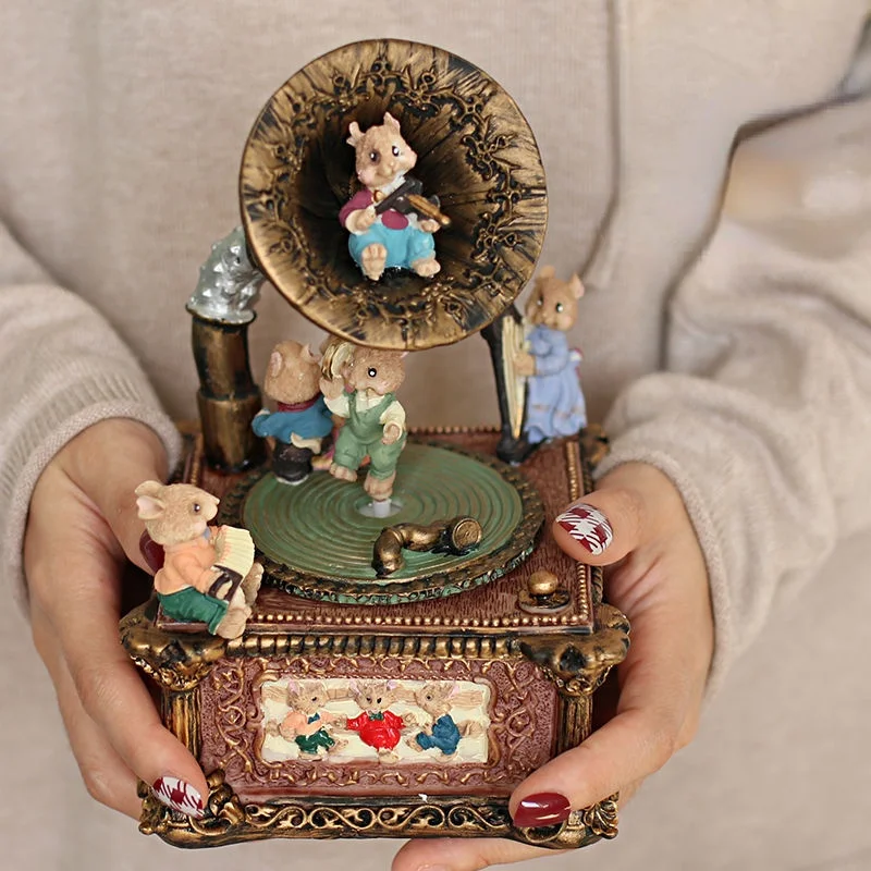 Ностальгический граммофон в стиле ретро музыкальная шкатулка украшения для дома