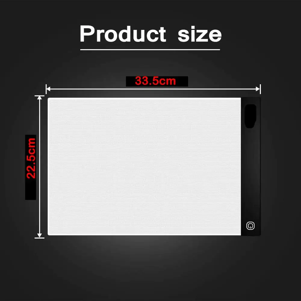 3 5x22 5cm a4 three level dimmable led light padtablet tools diamond painting accessories diamond embroidery eye protection free global shipping