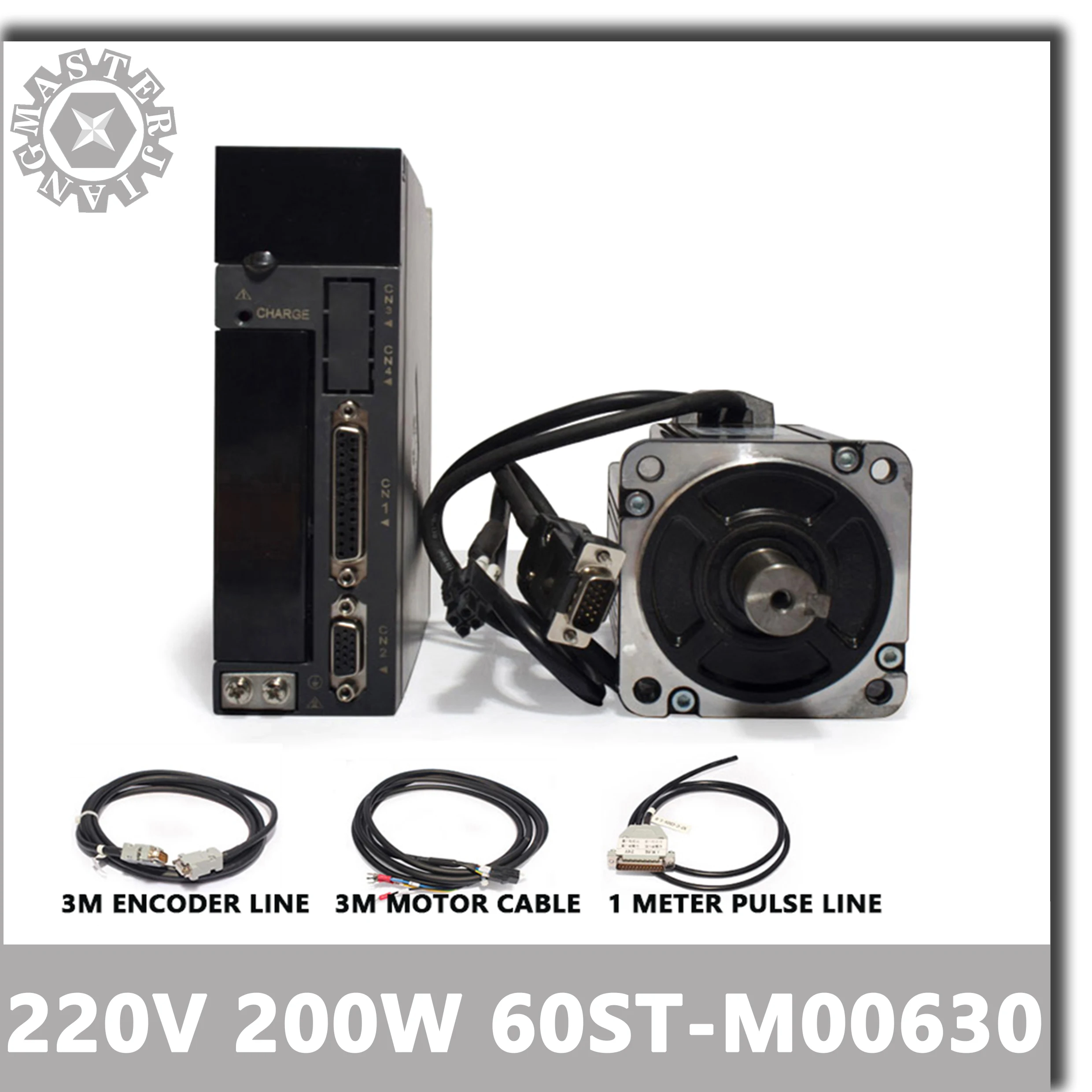 220V 200W 60ST M00630 АС Серводвигатель 0.64N.M 3000 об/мин H2N 15A драйвер переменного тока с