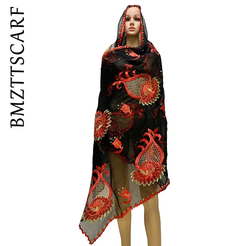 Новейший африканский женский шифоновый шарф большой размер головной платок для