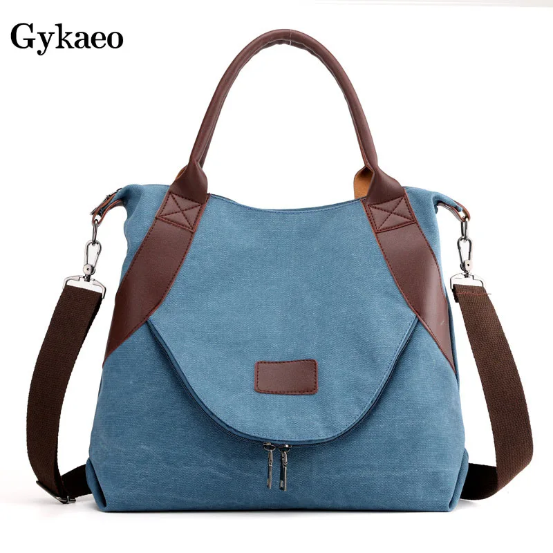 Gykaeo 2020 модная Большая вместительная сумка женская Холщовая Сумка через плечо