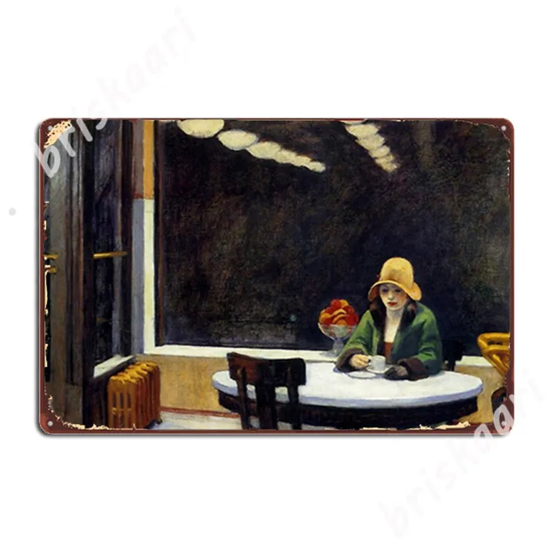 Эдвард Хоппер-автомат металлические знаки Настенный декор для паба клуба бара