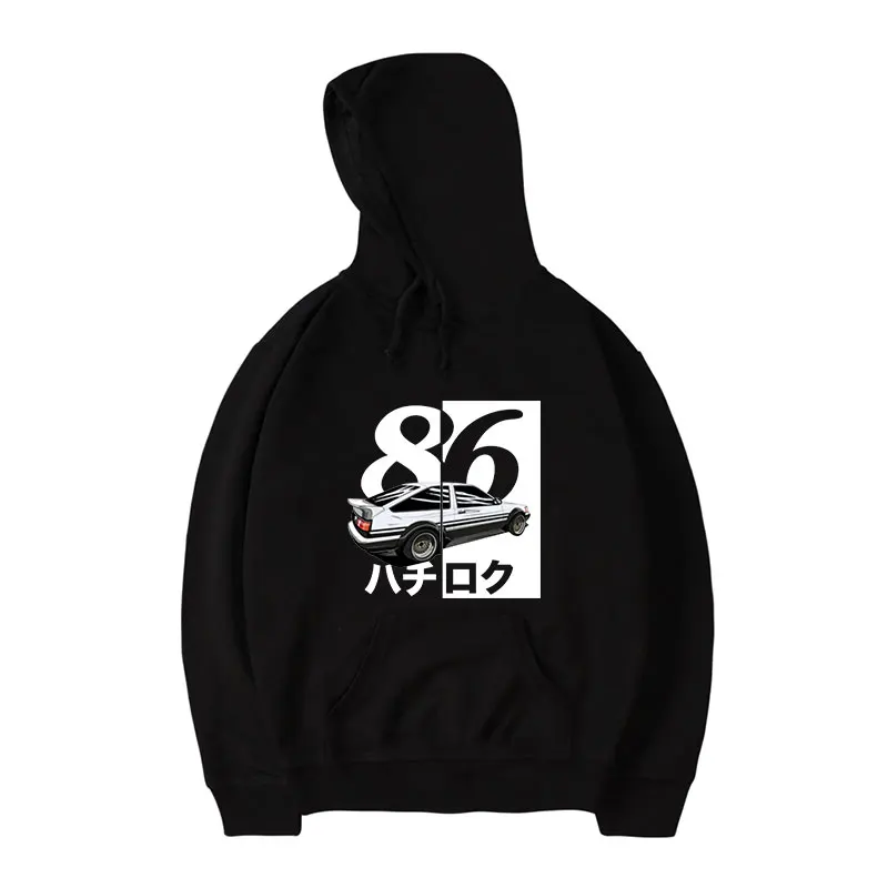 

New Initial D Hoodies Toyota AE86 Print Sweatshirt Men Women Autumn Long Sleeve Hoodies Japanese JDM Streetwear Trend Clothing