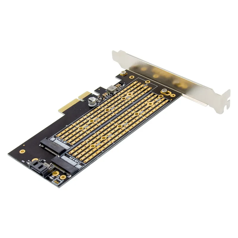 M.2 к PCIe NVMe и SATA SSD Dual M Key и/или B адаптер карта 2242 2260 2280 M2 Drive настольному PCI E x4