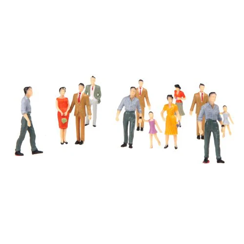 

50pcs G Scale 1:30 Mix Painted Model People Train Park Street Passenger Figures