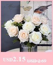 1 шт. Европейский искусственный цветок 3 головки поддельные Eustoma Gradiflorus Lisianthus Рождество Свадьба Праздник декор дома 5 цветов