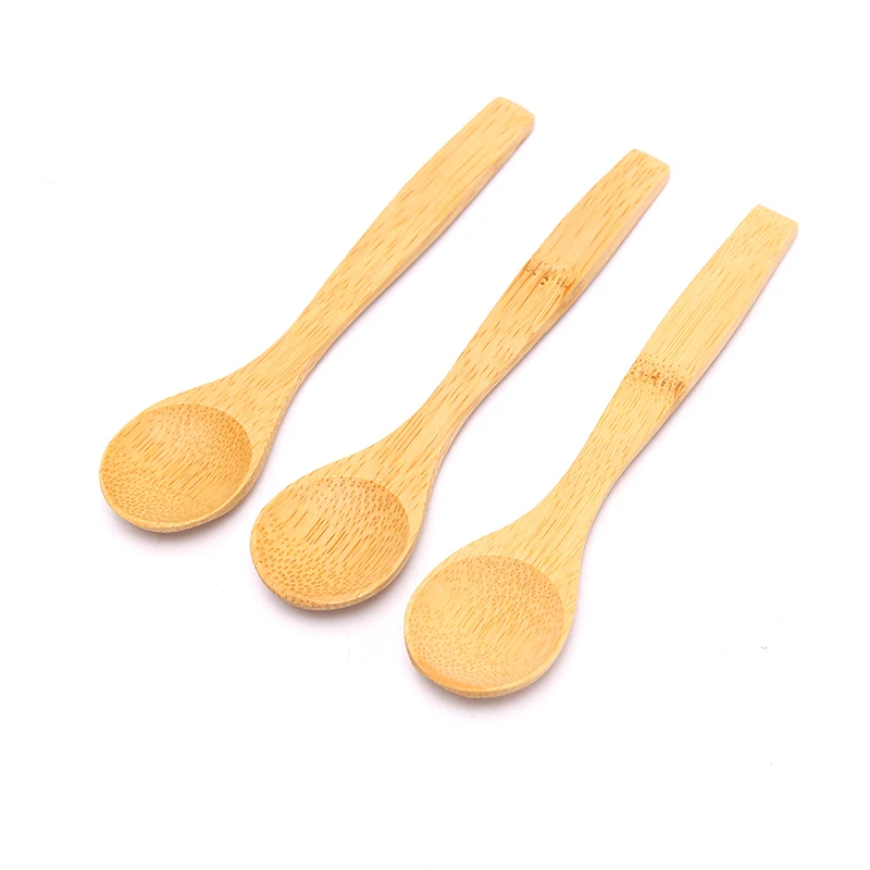 

Mini Wooden Round Bamboo Spoon Soup Tea Coffee Salt Spoon Jam Scoop Kitchen Tool DIY Kitchen Cooking Utensil