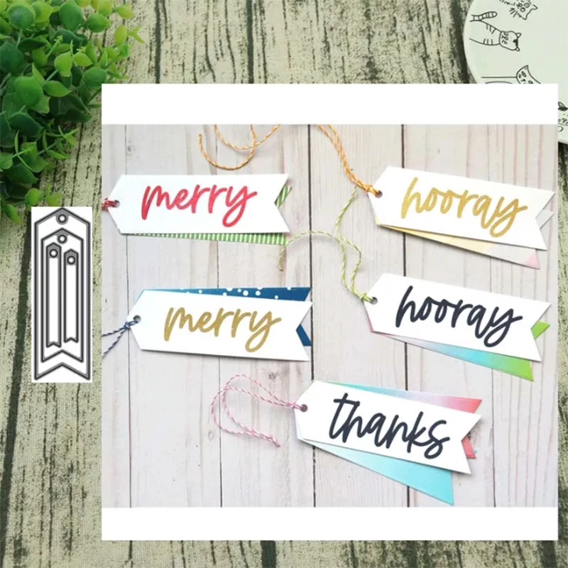 

New Arrival Layer labels Metal Cutting Dies for 2023 DIY Scarobooking Greeting Gift Card Making Stencils Template