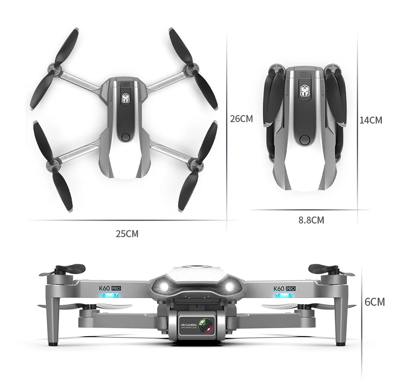 

2020 New GPS Drone with professional 6K dual camera brushless motor foldable Quadcopter long battery life gift of RC Dron