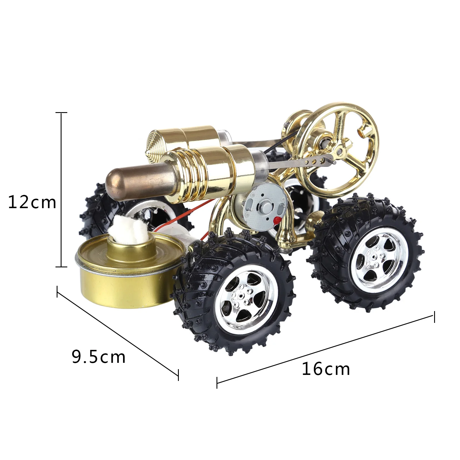 

Hot Air Stirling Engine Car Engine Model Science Experiment Educational Toy